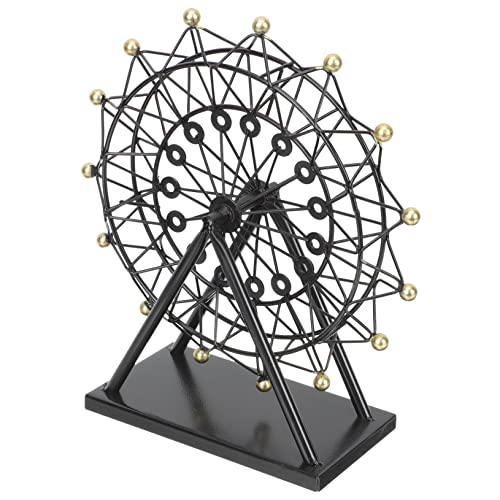 Generisch Eisernes Riesenrad Töpferscheibe Ornament Für Wohnkultur Schreibtischspielzeug Coole Gadgets Mini-spielzeughaus Figuren Fidget Spinner Karussell Bücherregaldekor Eisen Black von Generisch