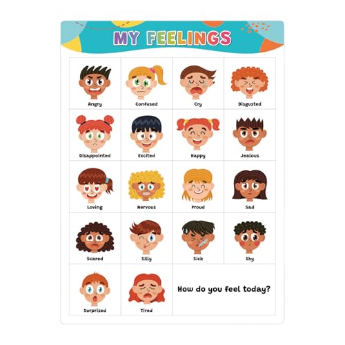 Generisch Emotionsposter Für Kinder | Lernhilfe Zur Emotionserkennung,Psychische Gesundheit Poster Und Stimmungslernmaterialien Zur Emotionalen Entwicklung Für Und Mädchen Generisch Emotionsposter Für Kinder | Lernhilfe Zur Emotionserkennung,Psychische Gesundheit Poster Und Stimmungslernmaterialien Zur Emotionalen Entwicklung Für Und Mädchen von Generisch