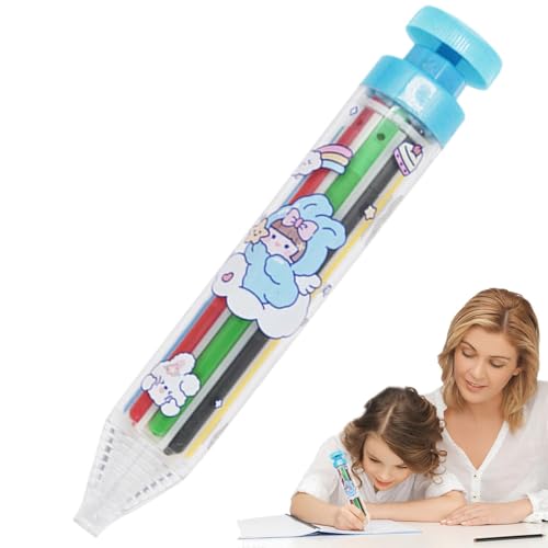 Generisch Farbstifte, Malstifte | 8-in-1 Buntstifte mit Druckstift,Lustige einziehbare Buntstifte für Kinder, Malwerkzeuge für Zuhause, Schule, Studio, Reisen von Generisch