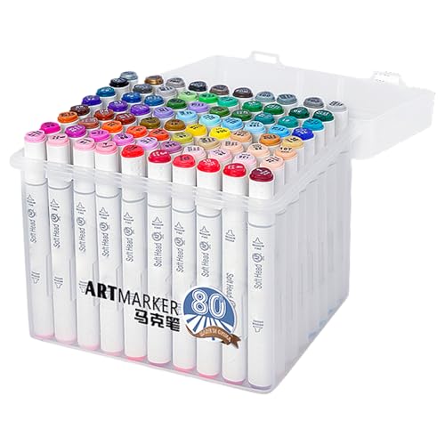 Generisch Filzstifte,80 Farben -Marker-Set | Doppelspitze Schnelltrocknend Für Scrapbooking Journaling Schule Zuhause Kindergarten Kunstunterricht Kunstbedarf Generisch Filzstifte,80 Farben -Marker-Set | Doppelspitze Schnelltrocknend Für Scrapbooking Journaling Schule Zuhause Kindergarten Kunstunterricht Kunstbedarf von Generisch