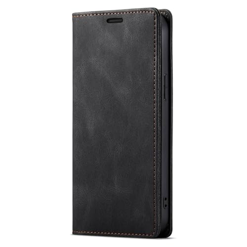 Generisch Flip-Case für iPhone 16/16 plus/16 pro/16 pro max, Magnetverschluss, Retro-Lederhülle mit Kartenfach, schmale Brieftaschen-Handyhülle von Generisch