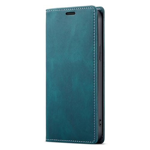 Generisch Flip-Case für iPhone 16/16 plus/16 pro/16 pro max, Magnetverschluss, Retro-Lederhülle mit Kartenfach, schmale Brieftaschen-Handyhülle von Generisch