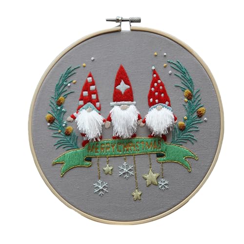 Frohe Weihnachten Stickset Ornamente - Kreuzstich-Ornament-Set - Weihnachten Hand Winter Stickset für Anfänger Erwachsene Kinder von Generisch