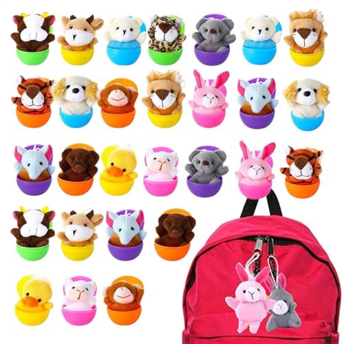 Generisch Gefüllte Ostereier, vorgefüllte Ostereier für , 28 Stücke Key Chain Set Stuffed Animal, Vorgefüllte Klassenzimmerpreiszubehör, Soft Bright Play for Kids partys Gefälligkeiten von Generisch