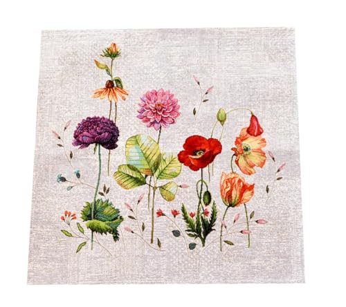 Generisch Gobelin Mitteldecke Blumen 45x45 cm von Generisch