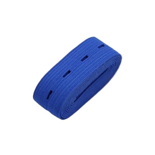 Generisch Gummiband, 20 mm, gewebtes Knopfloch-Elastikband, Stretchband, Verlängerung, fertiges Band, Nähen, Bekleidungszubehör(Blue,20mm 5yards) von Generisch