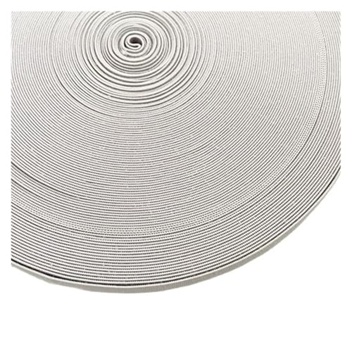 Generisch Gummiband, 20 mm, gewebtes Knopfloch-Elastikband, Stretchband, Verlängerung, fertiges Band, Nähen, Bekleidungszubehör(Light Gray,20mm 5yards) von Generisch