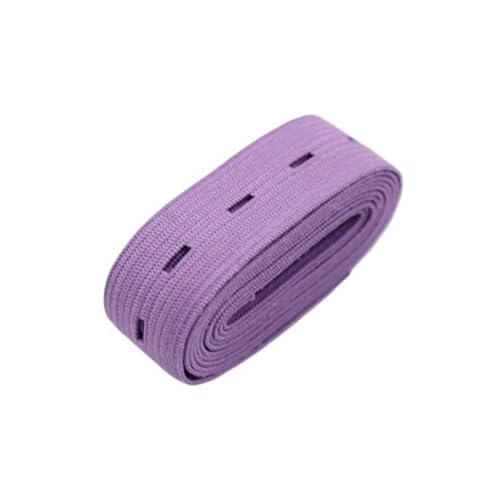 Generisch Gummiband, 20 mm, gewebtes Knopfloch-Elastikband, Stretchband, Verlängerung, fertiges Band, Nähen, Bekleidungszubehör(Light purple,20mm 5yards) von Generisch