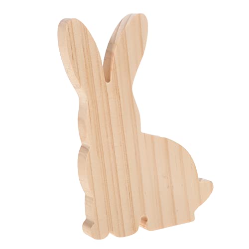 Generisch Hasenschmuck aus Holz Häschen Zeug süßes stehendes Kaninchen Puppe Hamster Tiere ostern zu ostern geschenktasche ostern Hasenfigur Osterhasen basteln von Generisch