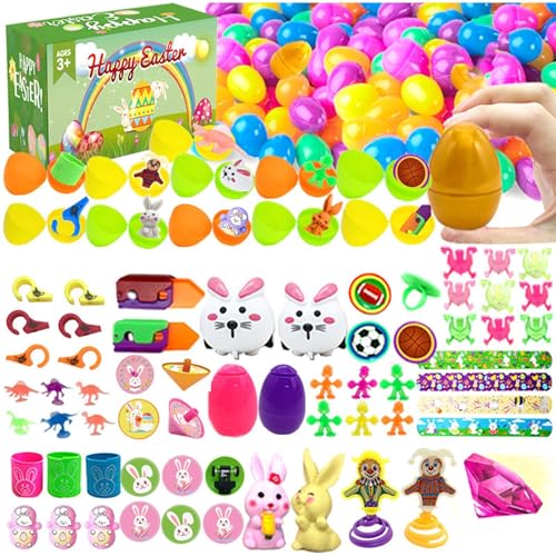 Generisch Kids Easter Toys, Easter Egg Fillers Kits, Creative Egg Fillers, Kids Holiday Toys, 100 Pieces Creative Safe Basket Stuffers, 5.91x9.84x5.91 Inches for Kids, Easter Theme Favors von Generisch