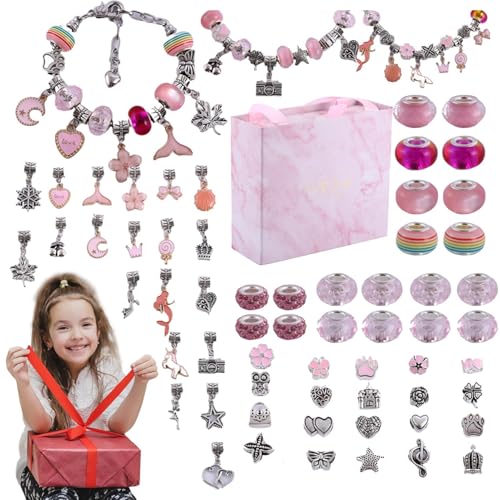 Generisch Kinder-Armband-Herstellungsset, Armband-Schmuck-Herstellungs-Set, stilvolles Perlen-Herstellungs-Set, Schmuck-Armband-Schnur-Herstellungs-Set für Kinder, Schmuck-Bastelherstellung von Generisch