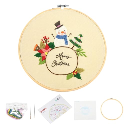 Generisch Kinder-Stickset, einfache Sticksets für Anfänger, Handstickset Weihnachten Nadelspitzensets, Weihnachts-Stickmuster, Anfänger-Stickset für Wohnzimmer, Schlafzimmer, Anfänger, Familie von Generisch