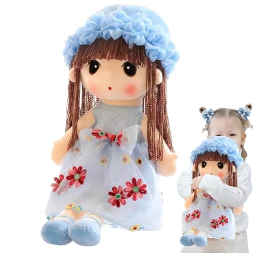 Generisch Kuschelige Stoffpuppe, Süße Weiche Stoffpuppe - Sweetheart Rag Doll Cozy Cuddle,Puppe Hutrock, Kuschelweicher, Handgefertigter Multikultureller von Generisch