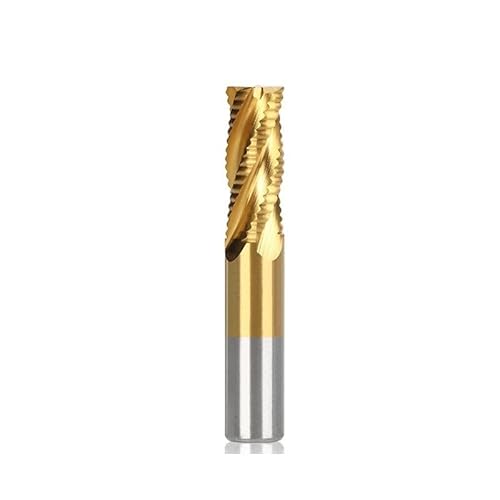 Generisch LITAO-XIE, 1 Stück Schrupp-Schaftfräser HSS-Fräser 4 Flöte 6 bis 45 mm Metall Aluminium Stahlbearbeitung langsamer Metallwerkzeugfräser (Größe : 12x12x26x83) von Generisch