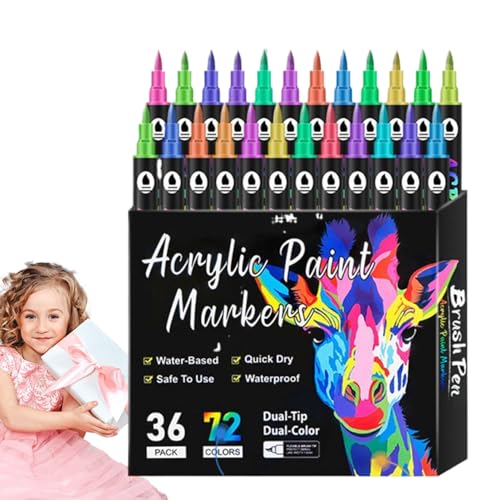 Generisch Lackmarker-Set-Fade-resistente Acrylzeichnungsstifte, Schnell trockene -Tipp-Marker | Glatte Strömungstinte mit dauerhaften Faserspitzen für Steinmalerei Handwerkspapier Erwachsene Kinder Generisch Lackmarker-Set-Fade-resistente Acrylzeichnungsstifte, Schnell trockene -Tipp-Marker | Glatte Strömungstinte mit dauerhaften Faserspitzen für Steinmalerei Handwerkspapier Erwachsene Kinder von Generisch