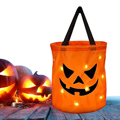 Generisch Leuchtende Halloween-Taschen - -Süßigkeitseimer,Süßes oder Saures-Taschen, -Tasche, Mehrzweck-Goodie-Taschen für Halloween-Geburtstagsparty von Generisch