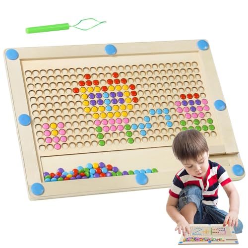 Generisch Magnetisches Doodle-Board für Kleinkinder mit Perlen – Magnetisches Dot-Art-Board, lustiges Dot-Art-Magnetperlen-Zeichenbrett, kreatives Dot-Art-Magnetbrett für Kleinkinder für Zuhause, Schu von Generisch