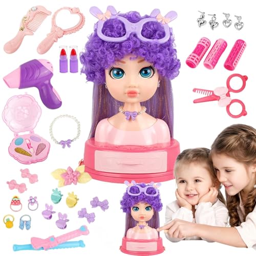 Generisch Make-up Und Hairstyling Puppenkopf - Rollenspiel Frisierpuppe Set Für Kinder | Übungspuppe Mit Anziehteilen Für Kleinkinder Ab 3 Jahren Generisch Make-up Und Hairstyling Puppenkopf - Rollenspiel Frisierpuppe Set Für Kinder | Übungspuppe Mit Anziehteilen Für Kleinkinder Ab 3 Jahren von Generisch