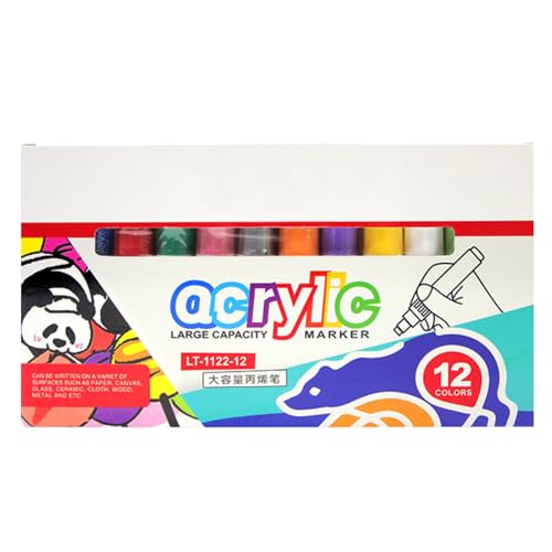 Generisch Malstifte - Kunstmarker Für Erwachsene - Schmutzabweisende Mehrfarbige Wasserfeste Auswaschbare Zeichenstifte Mit 8mm Spitze Für Kalligrafie Graffiti Textilkunst Generisch Malstifte - Kunstmarker Für Erwachsene - Schmutzabweisende Mehrfarbige Wasserfeste Auswaschbare Zeichenstifte Mit 8mm Spitze Für Kalligrafie Graffiti Textilkunst von Generisch