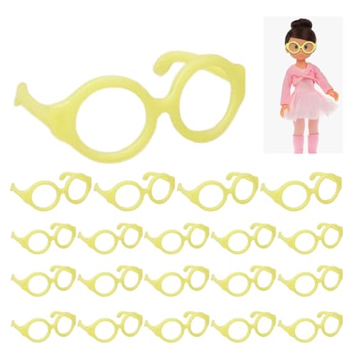 Generisch -Brille für Puppen, Puppenbrille - Linsenlose Brillen für Puppen,Puppenbrillen, 20 kleine Brillen für 7–12 Zoll große Puppen, Puppenkostüm-Zubehör von Generisch