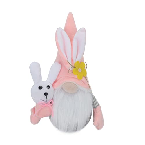 Generisch Ostern Frühling Wichtel Handgemachte Plüsch Puppen Ostern Hasen Ohren Puppen Dolls Wichtel Ostern Heimdekoration Für Tischdekoration Deko Osterdekoration Frühling Rosa (c) von Generisch