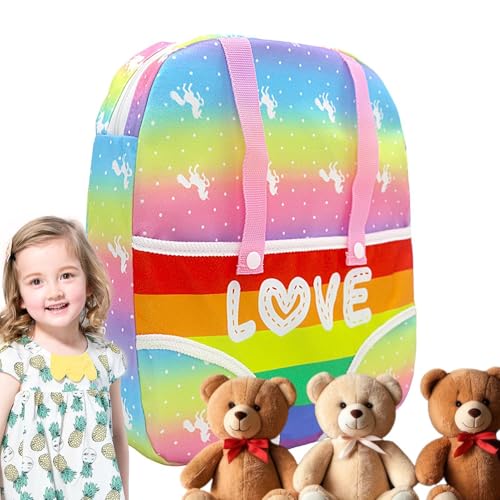 Generisch Puppentrage-Rucksack,America Doll Carrier - Puppenzubehörhalter Puppenträger | America Doll 12 Zoll bis 18 Zoll Puppentrage, vordere Aufbewahrungstaschen für kleine Mädchen von Generisch