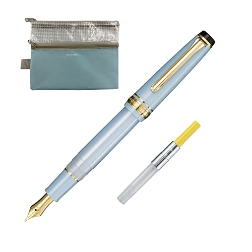 Generisch SAILOR Pro Gear Slim Shikiori Füllfederhalter (MF) mit Konverter &Bleistiftbox, (japan import) (Spring Sky (11-1224-301)) von Generisch