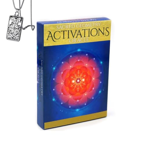 Generisch Sacred Geometry Activations Oracle - Pocket Edition, Cardstock, Ideal für Anfänger, Inklusive Karten & Halskette von Generisch