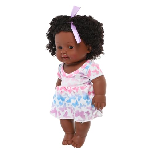 Generisch Simulation Einer Babypuppe kinderspielzeug Puppenkleidung Puppenmodell Babypuppe mit Kleidung Schwarze Mädchenpuppe Kinderpuppen afrikanische Puppe Babypuppen Vinyl von Generisch