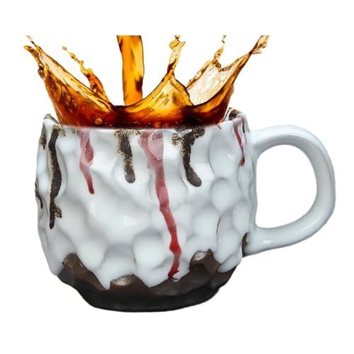 Generisch Stein-Kaffeetasse, Mineralkristall-Kaffeetasse,Simulation Mineralsteinbecher 260 ml - Kaffeetasse mit Henkel, originelle Teetassen, Tischdekoration für Kaffee, Tee, heiße Schokolade von Generisch