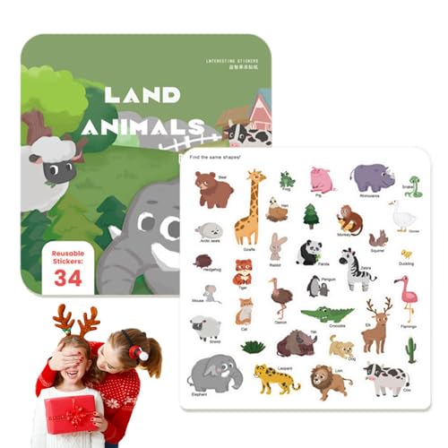 Generisch Sticker-Aktivitätsbuch, Stickerbücher für Kinder,Multifunktionales Lernspielzeug für Kinder - Niedliche Früherziehungsspielzeuge, lustige Lernaktivitäten für Kinder im Alter von 0–3 Jahren von Generisch