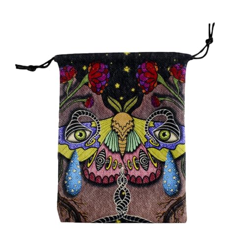 Generisch Tarot Tasche Samt - Tarot-Karte Samtbeutel - Verdickte 13 x 18 cm Samt Tarotkartenbeutel Würfelbeutel Tarotkartenhalter Schmuckbeutel Kordelzug Handgeschenkbeutel für Tarotkarten. von Generisch