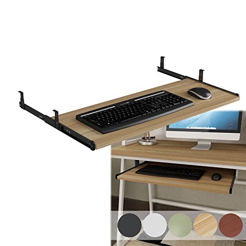 Generisch Tastaturablage aus Holz mit höhenverstellbarem Ständer, ausziehbare Schreibtischablage in 5 Farboptionen, Schiebedesign mit Ablagefächern für Tastaturen und Mäuse, 54/60/70 x 27 cm Generisch Tastaturablage aus Holz mit höhenverstellbarem Ständer, ausziehbare Schreibtischablage in 5 Farboptionen, Schiebedesign mit Ablagefächern für Tastaturen und Mäuse, 54/60/70 x 27 cm von Generisch
