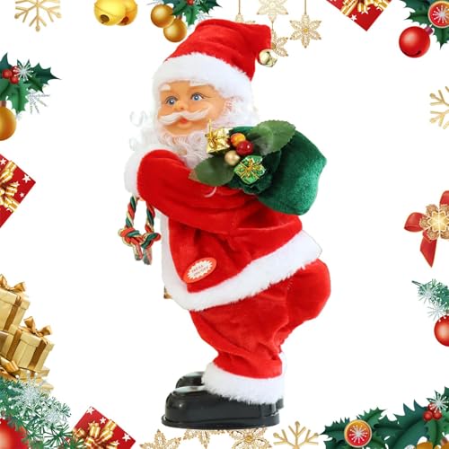 Generisch Twerking Santa,Twerking Santa Claus,Interaktives Weihnachtsmannspielzeug | Booty Shaking Singing and Dancing Electric Santa Claus Doll Toy für Kinder und Frauen von Generisch