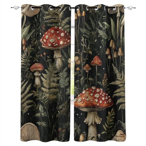 Generisch Vorhang verdunkelung 100X140cm(HxB Pilz Vorhang Taupe Verdunkelungsgardine aus Polyester mit Ösen für Kinderzimmer – farbenfroh Bedruckt E24-4-562 Generisch Vorhang verdunkelung 100X140cm(HxB Pilz Vorhang Taupe Verdunkelungsgardine aus Polyester mit Ösen für Kinderzimmer – farbenfroh Bedruckt E24-4-562 von Generisch