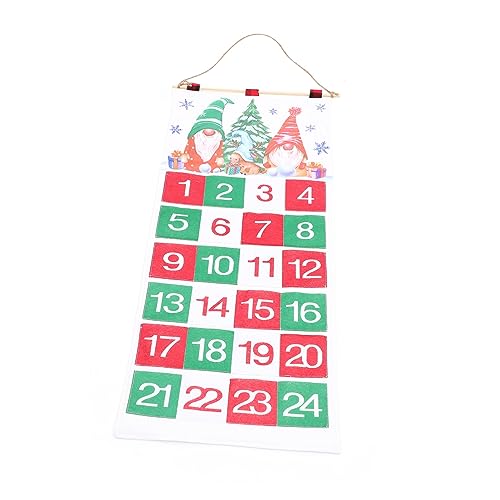 Generisch Weihnachts-Countdown hängt Wichtel Adventskalender schöner Weihnachtskalender Geburt countdown kalender countdown calender Weihnachtsdekoration aus Stoff Countdown-Kalender Holz von Generisch