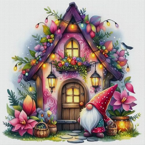 Generisch Wichtel Kreuzstich Set Vorgedruckt,Stickvorlagen Stickbilder Vorgedruckt Kreuzstich Stickpackungen Stickpackung Wichtel Cross Stitch Embroidery Kit Stickset Sticken Erwachsene Anfänger-#2 von Generisch