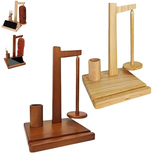 Generisch Wooden Yarn Holder Phone Stand, Wooden Yarn Spool Rack, Yarn Holder For Crocheting, Wooden Yarn Holder for Crocheting, Wooden Yarn Holder for Crocheting and Knitting (2pc-mix) von Generisch