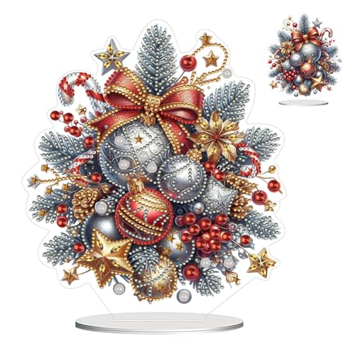 Generisch DIY Diamond Painting Weihnachten Tisch Deko, 5D Diamant Painting Tischdeko, Diamant Malerei Stehend Kunst Set für Anfänger Hausgeschenk Deko Geschenke von Generisch