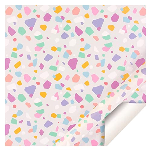 Geschenkpapier Einzelrolle Günstig Geschenk-Regenbogen-Punkt-Liebes-Geschenkpapier-Feiertags-Party-Geschenk-Liebes-Herz-Papier Geschenkpapier Mit Etiketten (D, One Size) von Generisch