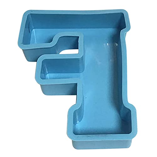 Gießform Silikonform Buchstabe, Englischer alphanumerischer Schimmelkuchen Silikon alphanumerische 26-Torte DIY Formy, Brief Resin,Zahlen Formen Schmuck (F) von Generisch