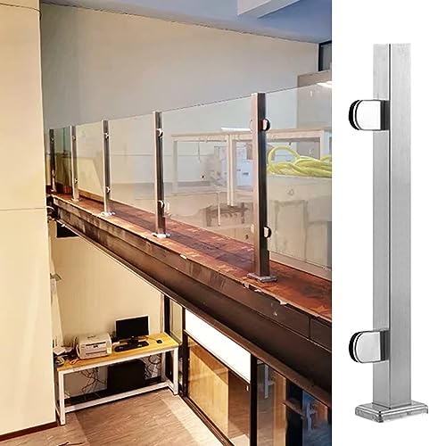 Glasgeländer Zaunpfosten für Dachboden & Terrasse - Langlebige Glasbalustraden-Säulen für Glas/Kunststoff/Holz/Acrylplatten - Endpfosten mit Klemme höhenverstellbar Glasgeländer Zaunpfosten für Dachboden & Terrasse - Langlebige Glasbalustraden-Säulen für Glas/Kunststoff/Holz/Acrylplatten - Endpfosten mit Klemme höhenverstellbar von Generisch