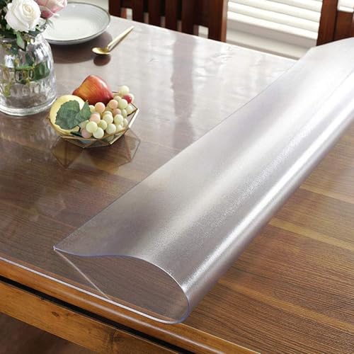 Glasklar Folie Tischdecke Transparent Tischfolie 2.0mm Glasklar Folie Tischschutz Wasserdicht PVC Folie Für Tisch Abwaschbar Polyvinylchloride Folie Tischschutzfolie(20x20in/50x50cm) von Generisch