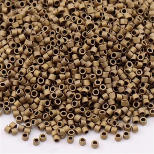 Glasperlen, 1,6 mm, metallische Bronze, lose Abstandshalter für Schmuckherstellung, DIY, Nähen, Nadelarbeiten, 0,8 mm Loch, 5 g, ca. 1000 Stück Glasperlen, 1,6 mm, metallische Bronze, lose Abstandshalter für Schmuckherstellung, DIY, Nähen, Nadelarbeiten, 0,8 mm Loch, 5 g, ca. 1000 Stück von Generisch