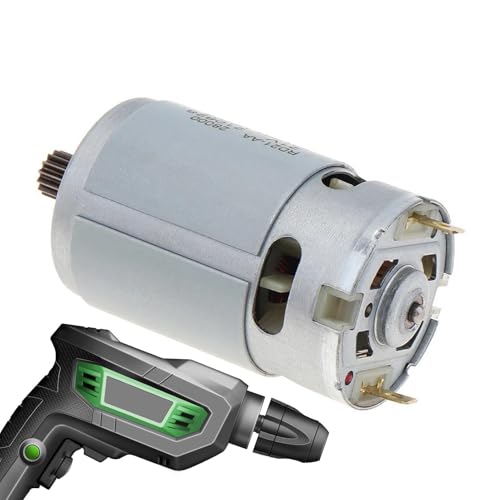 Gleichstrommotor, Gleichstrommotor,21V Hobbymotor für Gleichstromgetriebe - 14 Zähne, geräuscharm, leistungsstarkes Sägezubehör, elektrischer Sägemotor für elektrische Bohrmaschine/Schraubendreher von Generisch