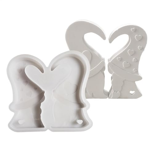 Gnome Mold - Heart Gnome Fondant Mould Silicone Aromatherapy Candle Making Moulds Valentine's Day Dwarf Molds for Soy Wax Soap Plaster Resin Art and Home Decor Projects von Generisch