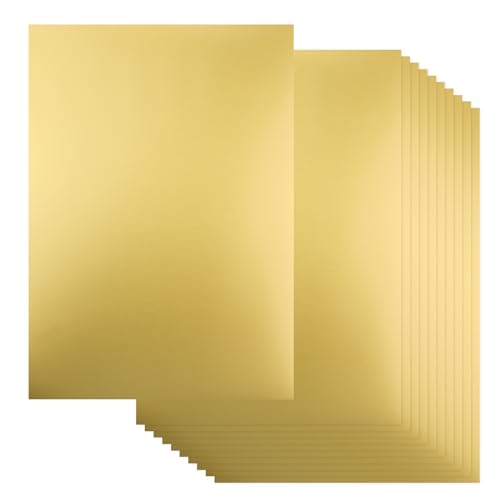 Gold Metallic Folie papier, Din A4-30 Blatt - 250 g/m² - 29,7 x 21 cm - Bastelbogen Papier Fotokarton Bastel-Papier-Karton von Generisch