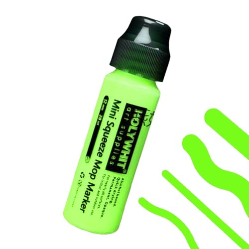 Graffiti-Marker, Mop-Graffiti-Marker | Hervorhebender wasserfester Markierstift mit Keilspitze, 12 mm/20 ml | Nachfüllbarer, schnell trocknender fluoreszierender Signaturstift, Graffiti-Zubehör für Me von Generisch