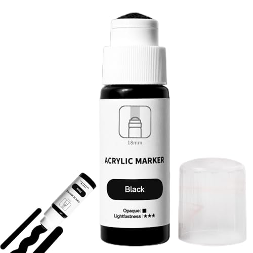 Graffiti-Marker – Acryl-Marker auf Wasserbasis | Permanenter 60 ml Mop Graffiti Marker, Acrylfarben-Marker, tragbare Graffiti-Kunst-Marker für alle Oberflächen von Generisch