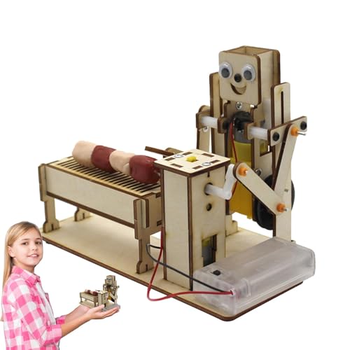 Grill-Spielset für Kleinkinder, 3D-Holzpuzzles, Kreative Holzroboter-Montagespielzeug-Holzbausätze, Mehrzweck-Bastelsets aus Holz, Roboterbau-Bastelarbeiten für Kinder, und Mädchen von Generisch